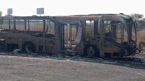 Burnt buses